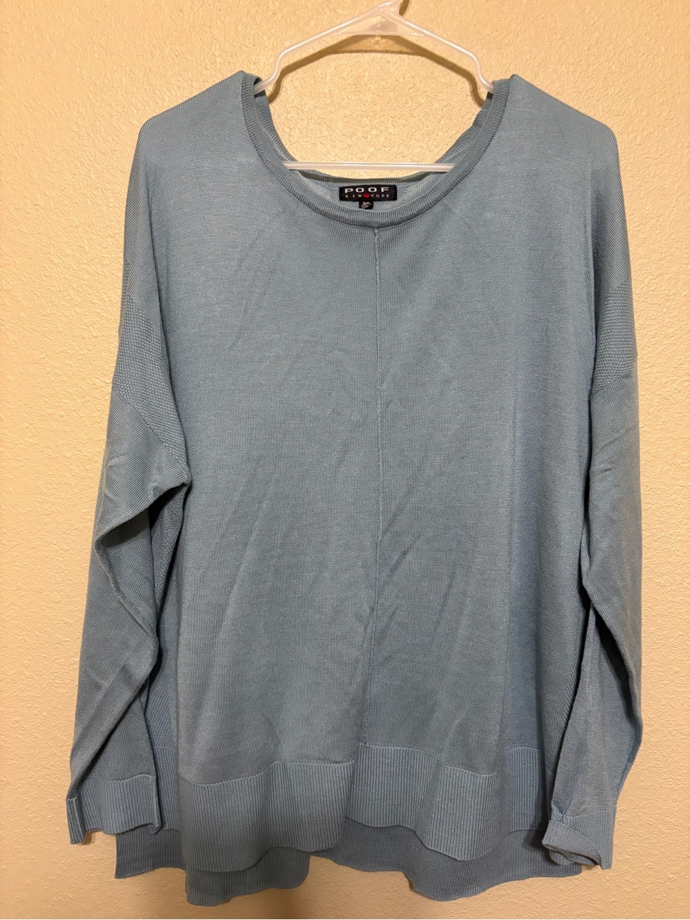 Poof! Light Blue women's Crewneck Sweater